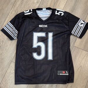 Black Sports Jersey with White Accents